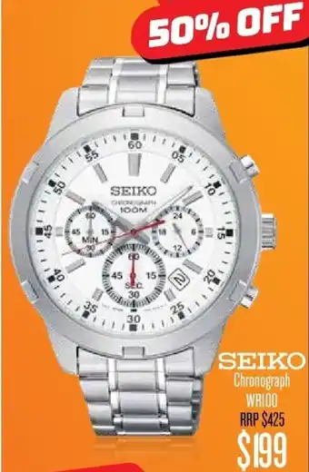 Shiels Seiko Chronograph WR100 offer