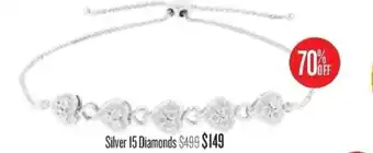 Shiels Silver 15 Diamonds Bracelet offer