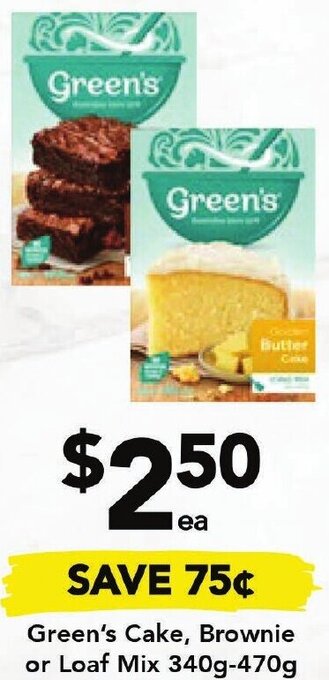 Drakes Green's Cake, Brownie or Loaf Mix 340g-470g offer