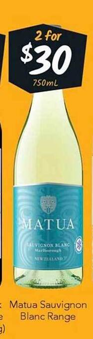 Cellarbrations Matua sauvignon blanc range offer