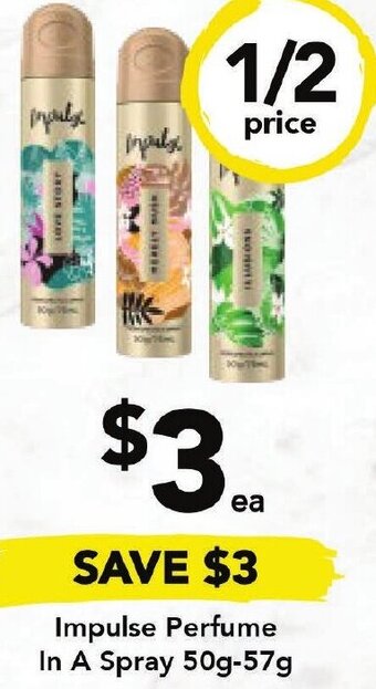 Drakes Impulse Perfume In A Spray 50g-57g offer