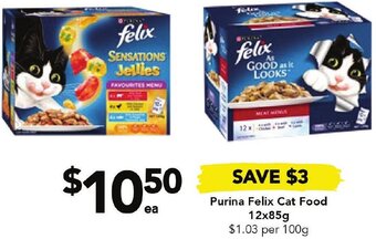 Drakes Purina Felix Cat Food 12x85g offer