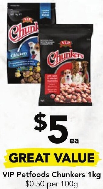 Drakes VIP Petfoods Chunkers 1kg offer
