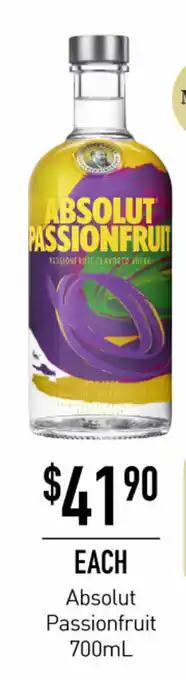 Dan Murphy's Absolut Passionfruit 700mL offer