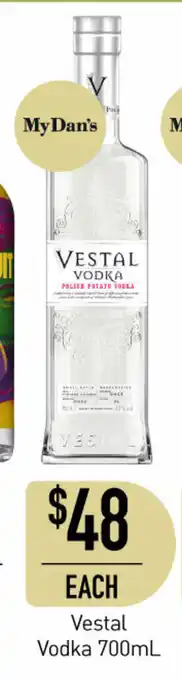Vestal Vodka 700mL