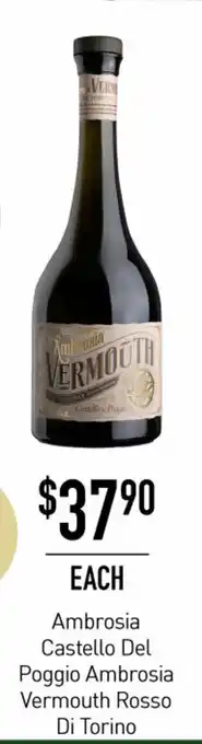 Dan Murphy's Ambrosia Castello Del Poggio Ambrosia Vermouth Rosso Di Torino offer