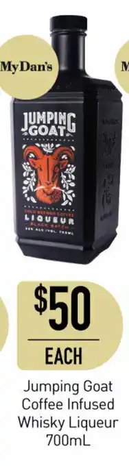 Dan Murphy's Jumping Goat Coffee Infused Whiskey Liqueur 700mL offer