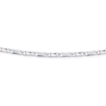 Prouds Sterling silver 45cm long bar & birdseye chain offer