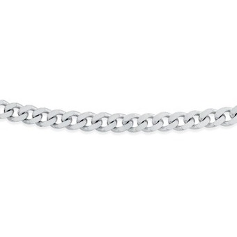 Prouds Sterling silver 45cm solid curb chain offer