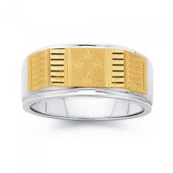 Prouds 9ct gold & sterling silver southern cross gents ring offer