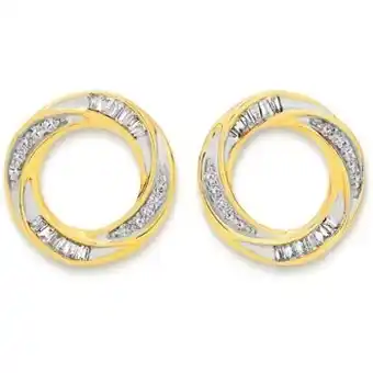 Angus & Coote 9ct gold diamond circle of love earrings offer