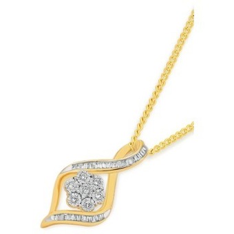 Angus & Coote 9ct gold diamond pendant offer