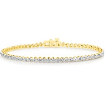 9ct gold diamond tennis bracelet