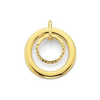 Angus & Coote 9ct gold double circle pendant offer