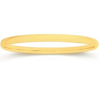 Angus & Coote 9ct gold 65mm half round comfort round bangle offer