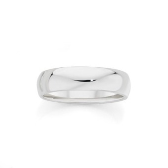 Angus & Coote Sterling silver 6mm half round gents ring offer