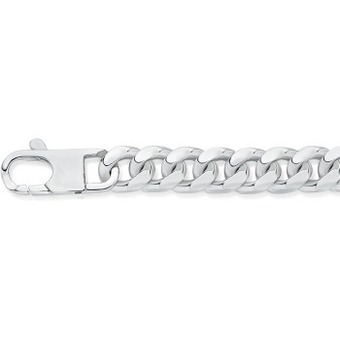 Angus & Coote Sterling silver gents 21cm oval curb bracelet offer