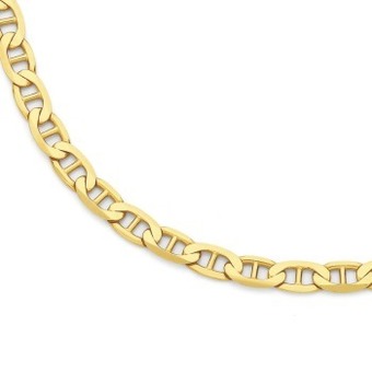 9ct gold gents 55cm solid marine chain