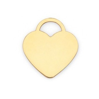 Goldmark 9ct gold heart tag pendant offer