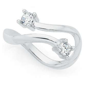 Sterling silver cubic zirconia ring