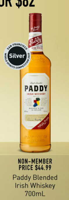 Dan Murphy's Paddy Blended Irish Whiskey 700ML offer