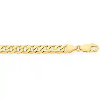 Goldmark 9ct gold 21cm solid curb gents bracelet offer