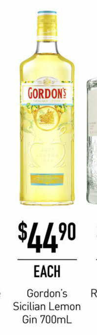 Gordon's Sicilian Lemon Gin 700mL