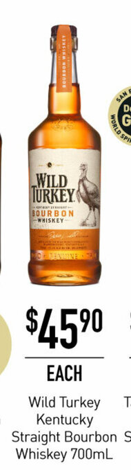 Dan Murphy's Wild Turkey Kentucky Straight Bourbon Whiskey 700mL offer