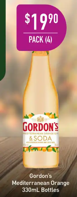 Dan Murphy's Gordon's Mediterranean Orange 330mL Bottles offer