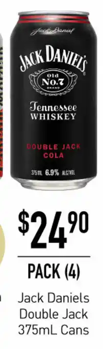 Jack Daniel's Double Jack 375ml Cans