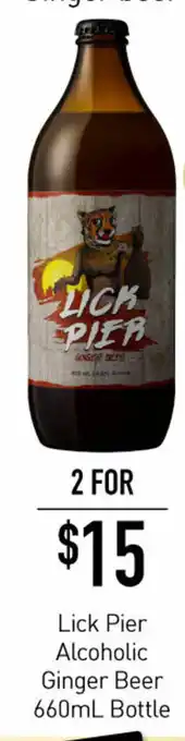 Dan Murphy's Lick Pier Alcoholic Ginger Beer 660mL Bottle offer