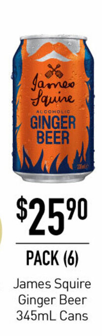 Dan Murphy's James Squire Ginger Beer 345mL Cans offer