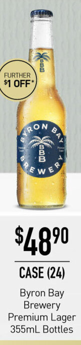 Dan Murphy's Byron Bay Brewery Premium Lager 355mL Bottles offer