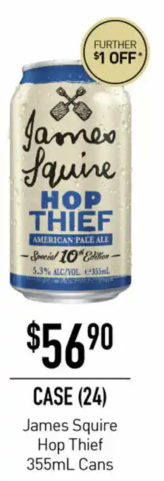 Dan Murphy's James Squire Hop Thief 355mL Cans Case (24) offer