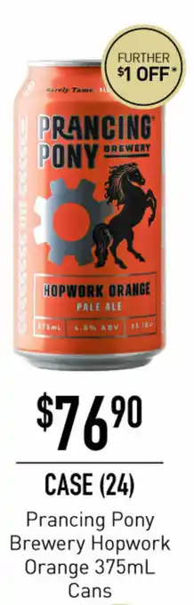 Dan Murphy's Prancing Pony Brewery Hopwork Orange 375mL Cans Case (24) offer