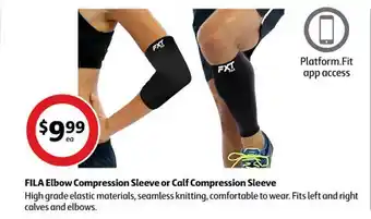 Coles Fila elbow compression sleeve or calf compression sleeve offer