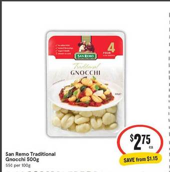 IGA San remo traditional gnocchi offer
