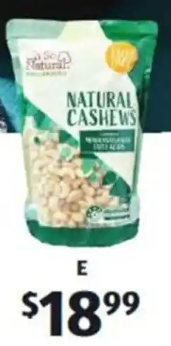 ALDI Natural Cashews 1.2 kg offer