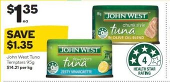 Woolworths John West Tuna Tempters 95g offer