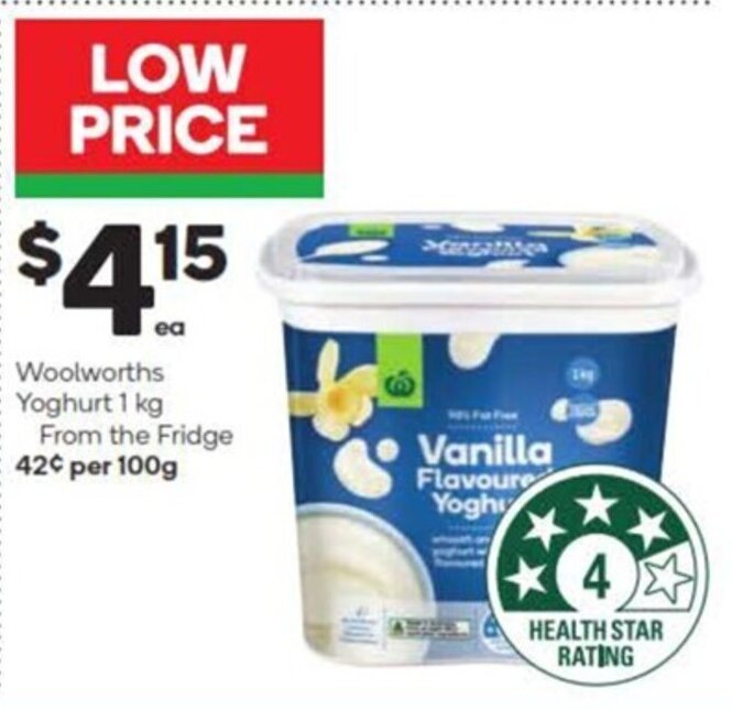 Woolworths Yogurt 1kg offer at Woolworths