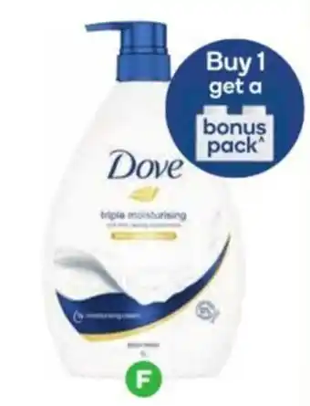 Woolworths Dove Body Wash Triple Moisturising 1Litre offer