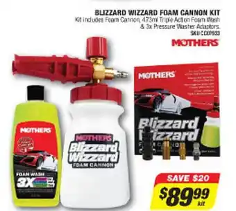 Autobarn Blizzard wizzard foam cannon kit mothers offer