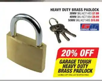 Heavy duty brass padlock
