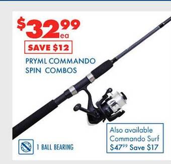 BCF Pryml commando spin combos offer