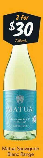 Cellarbrations Matua sauvignon blanc range offer