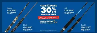 BCF Savage gear rods offer