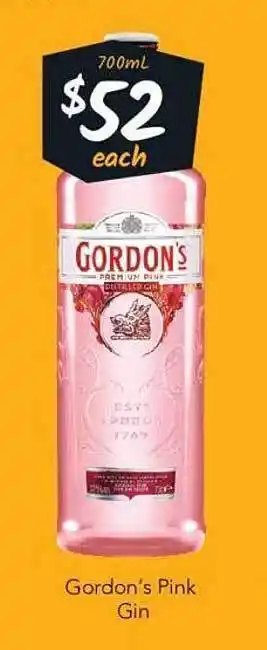 Cellarbrations Gordon's pink gin offer
