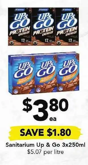 Drakes Sanitarium up & go offer