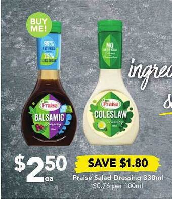 Drakes Praise salad dressing offer