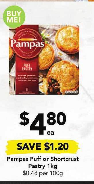 Drakes Pampas puff or shortcrust pastry offer